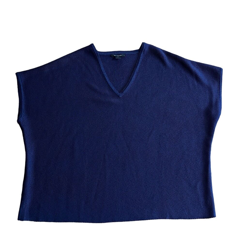 St. John Knit Top Women Size XL Navy Dolman Sleeve Preppy Nantucket MSRP $795